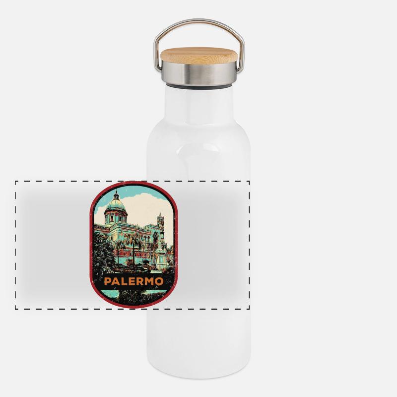 Exploration sicilienne : Palerme authentique Gourde isotherme avec bouchon en bambou