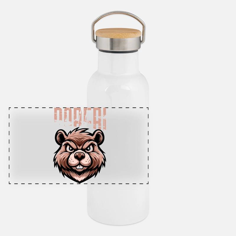 BOBER Panoramic Thermal Bottle with Bamboo Lid