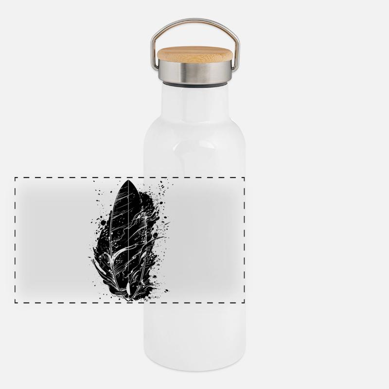 Panorama Thermosflasche mit Bambusdeckel