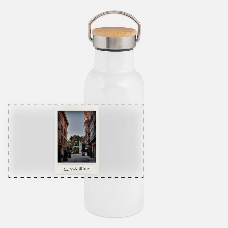 Vie Elche Gourde isotherme avec bouchon en bambou
