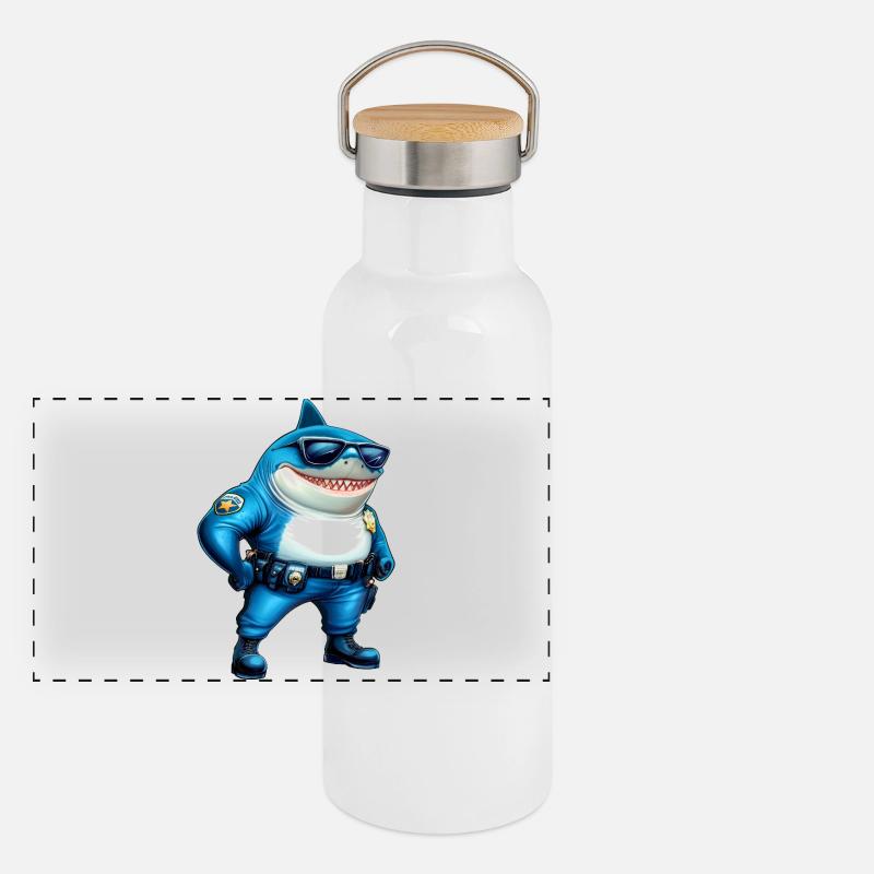 Panorama Thermosflasche mit Bambusdeckel