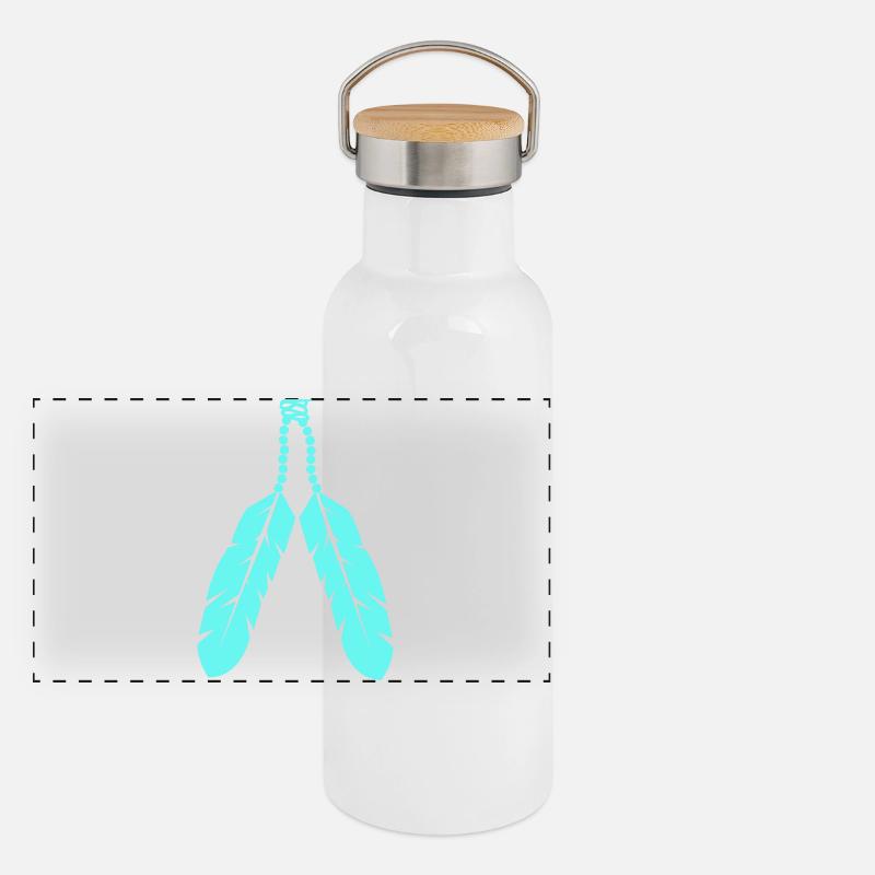 Piuma Gioielli Design Thermos con coperchio in bambù