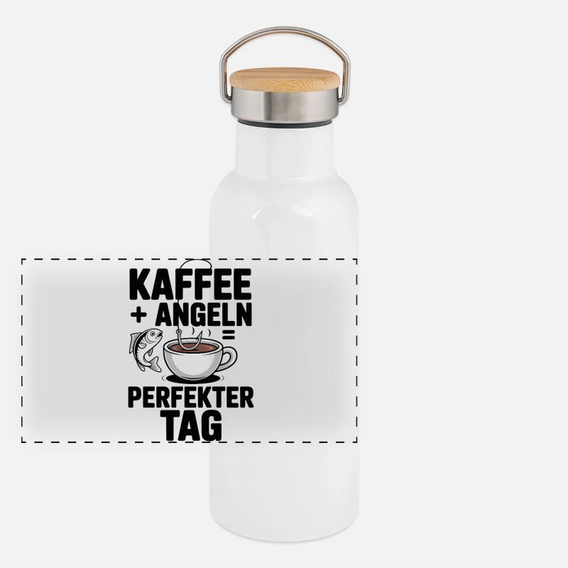 Angler Geschenk Perfekte Geschenkidee Panorama Thermosflasche mit Bambusdeckel