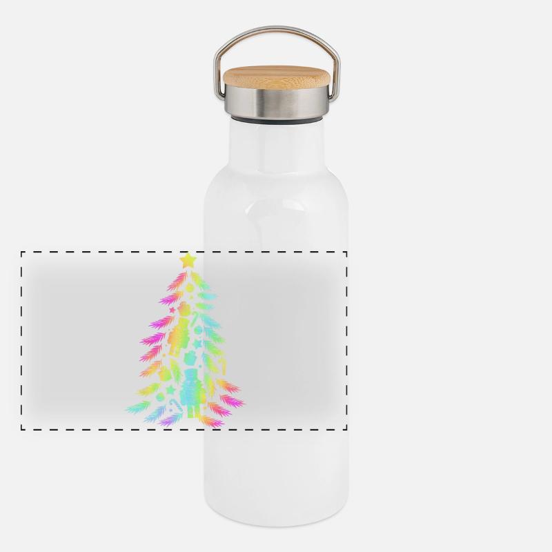 Casse-noisette sapin de Noël Gourde isotherme avec bouchon en bambou