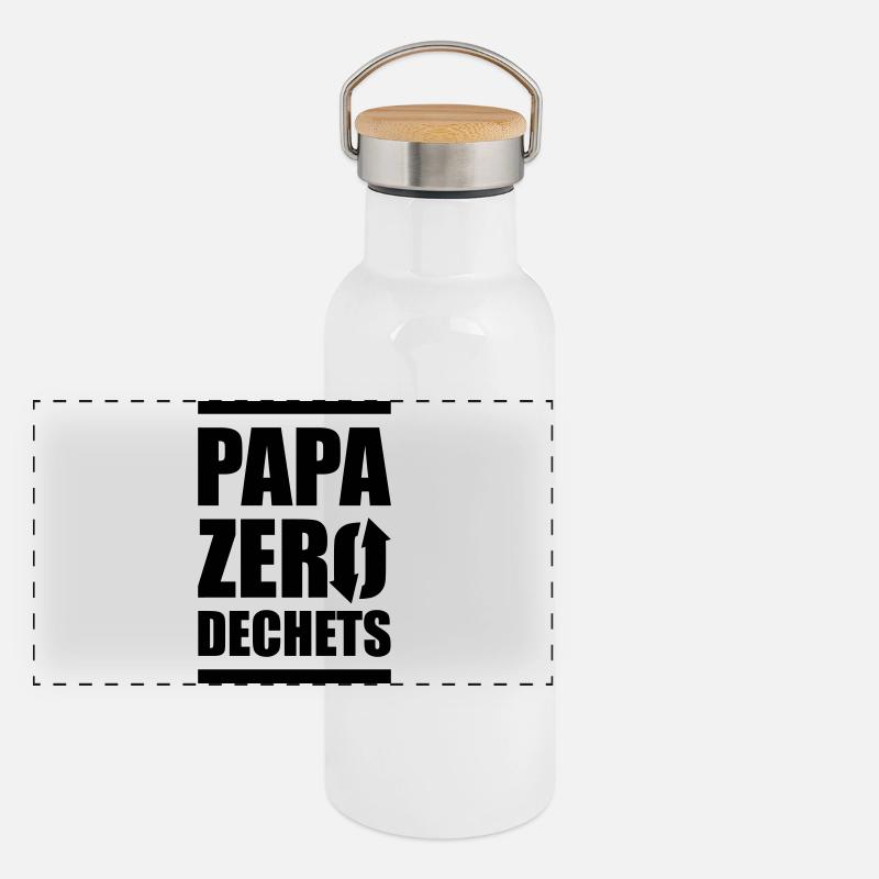 Zero Waste Vater Panorama Thermosflasche mit Bambusdeckel