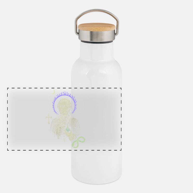 Panorama Thermosflasche mit Bambusdeckel