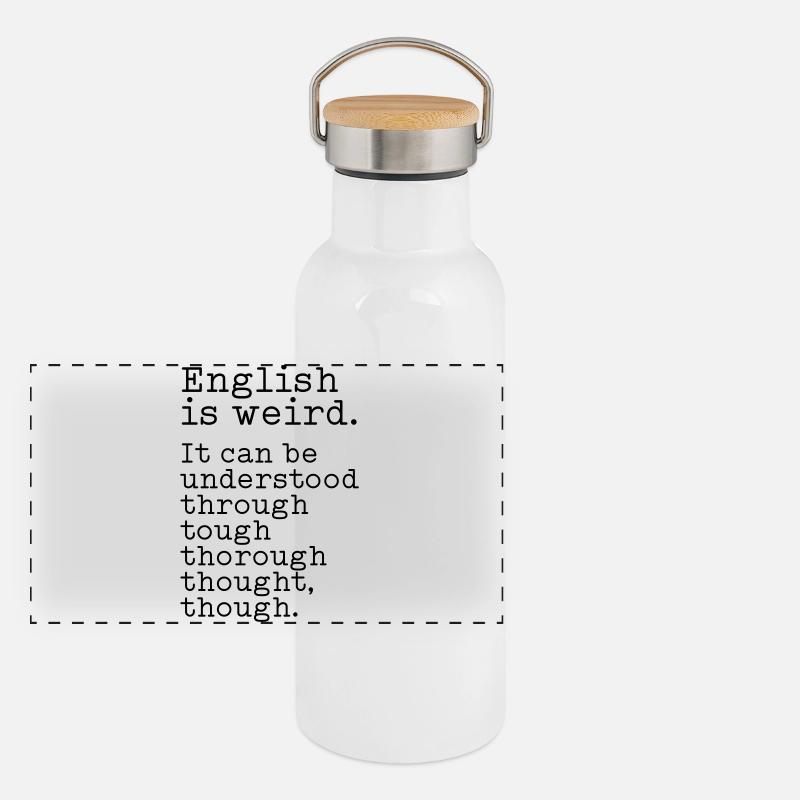 L’anglais, c’est bizarre Gourde isotherme avec bouchon en bambou
