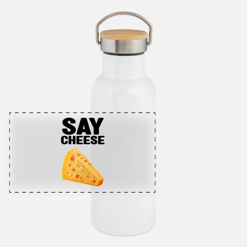 Joie en coin de fromage Gourde isotherme avec bouchon en bambou
