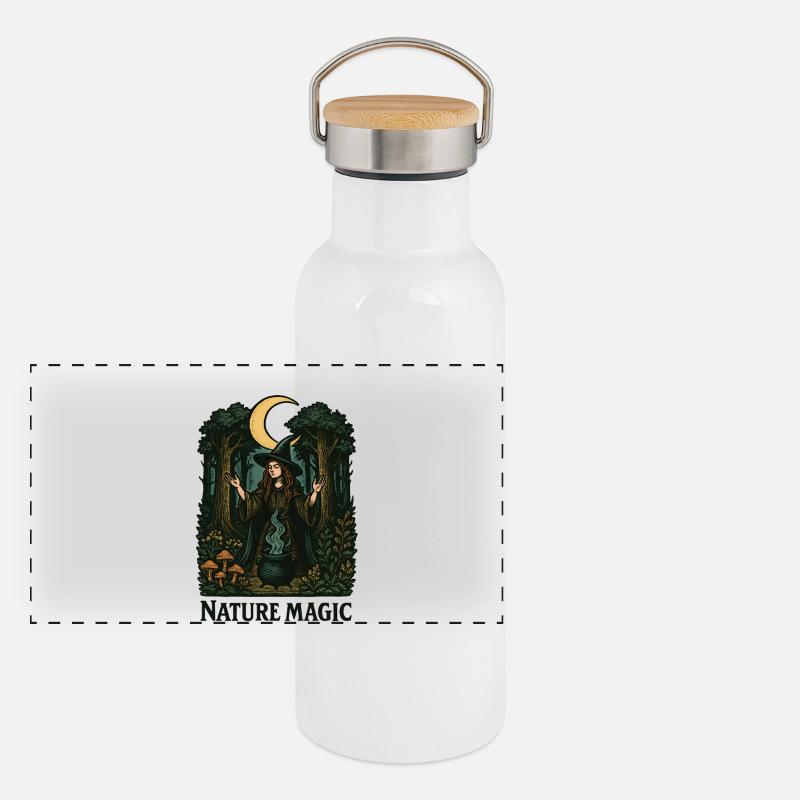 Sort de la Lune de la Sorcière de la Forêt Gourde isotherme avec bouchon en bambou