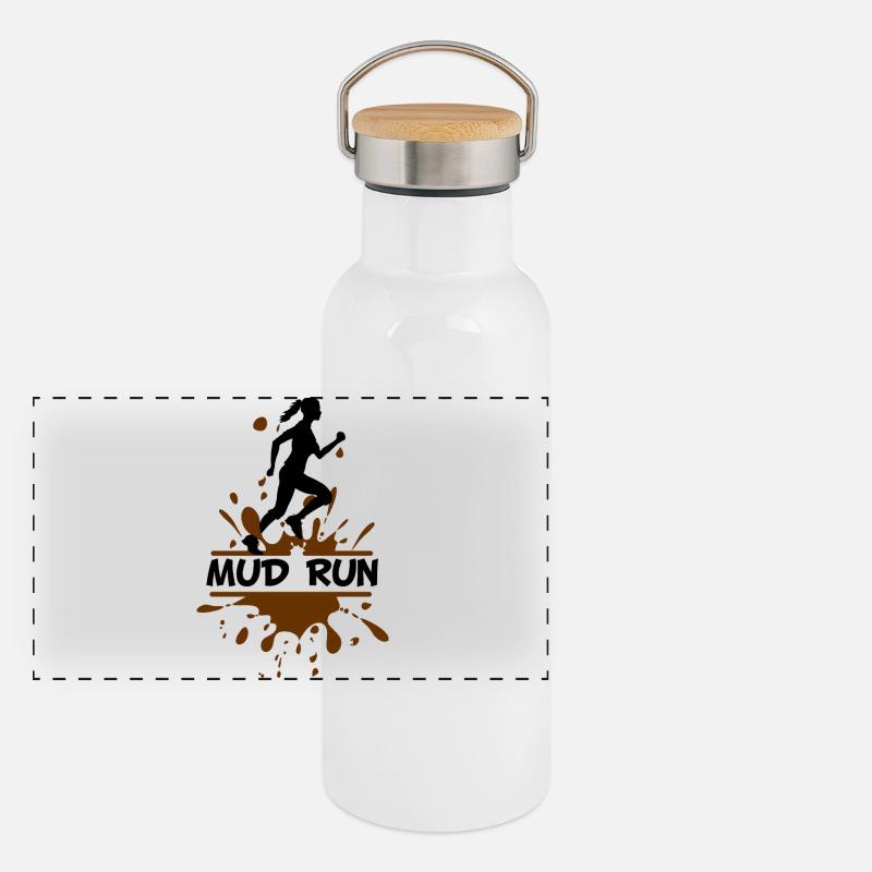 Femme Mud Run – Modder Runner Gourde isotherme avec bouchon en bambou