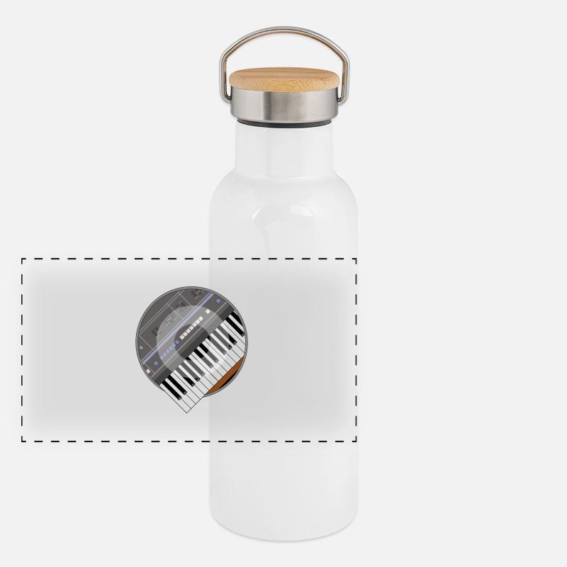 electro synth Panoramic Thermal Bottle with Bamboo Lid
