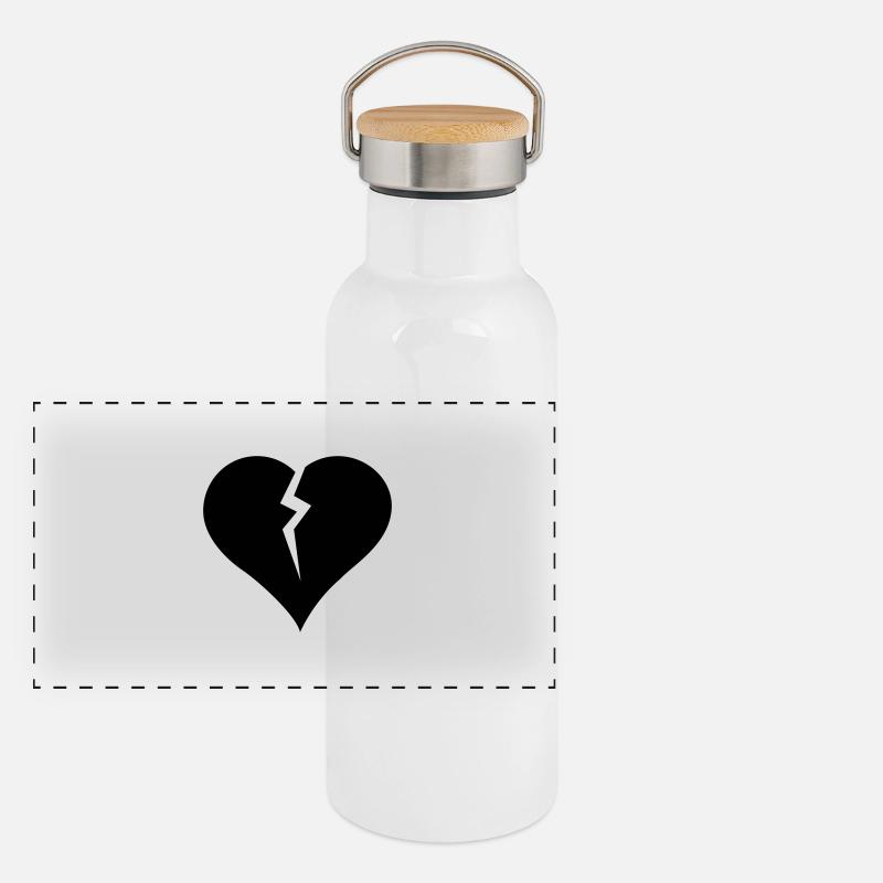 heart Panorama Thermosflasche mit Bambusdeckel