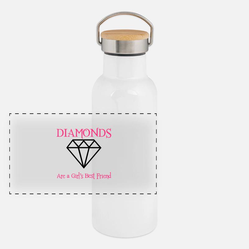 Diamonds! Panoramic Thermal Bottle with Bamboo Lid
