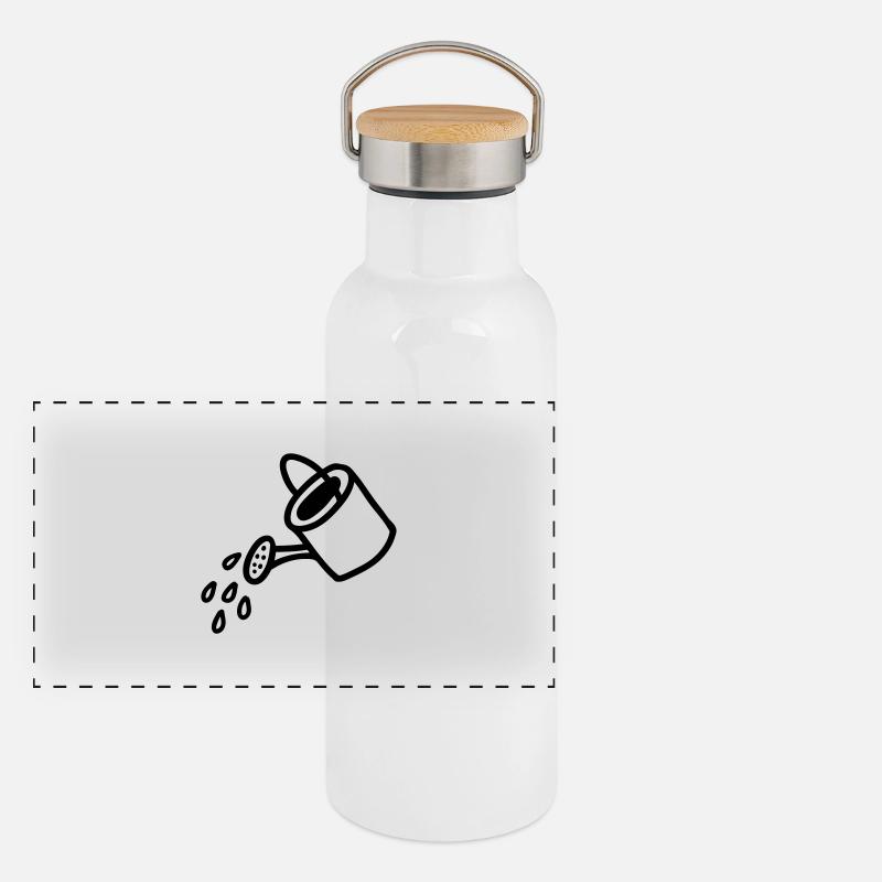 Watering Can - Line Panoramic Thermal Bottle with Bamboo Lid