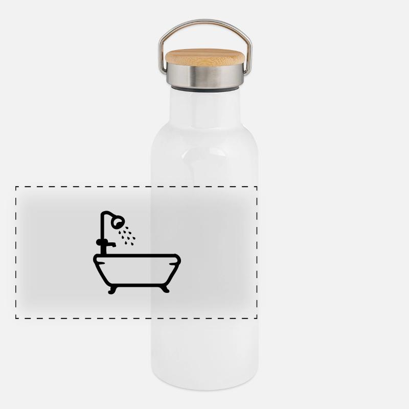 Baignoire - Douche - Line Gourde isotherme avec bouchon en bambou