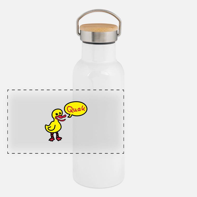 Quack - Duck 3 Panoramic Thermal Bottle with Bamboo Lid