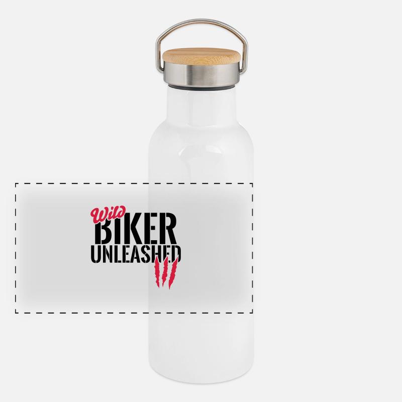 Wild biker unleashed Panoramic Thermal Bottle with Bamboo Lid