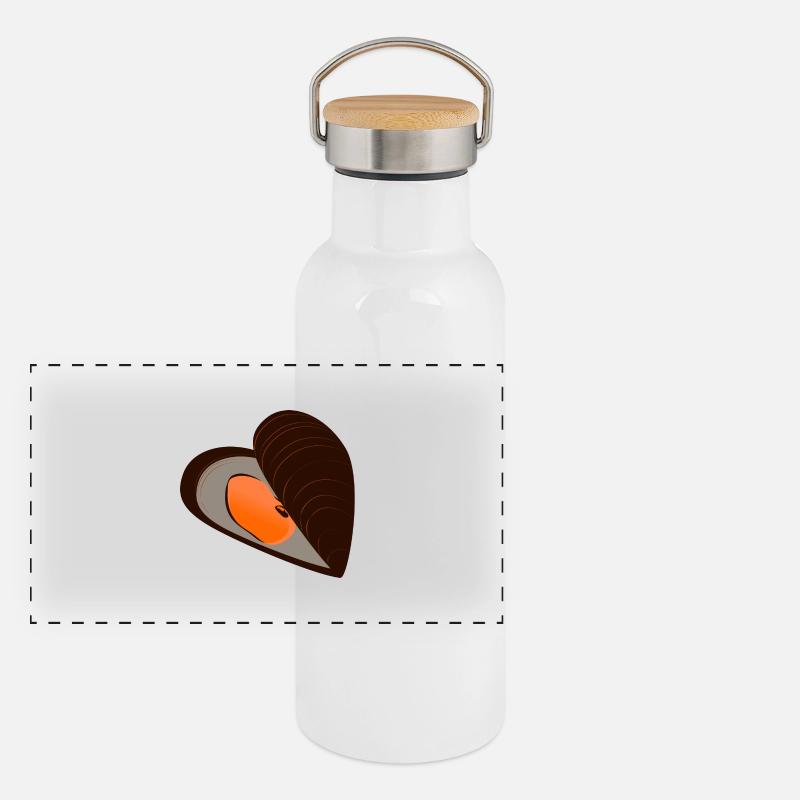 Panorama Thermosflasche mit Bambusdeckel