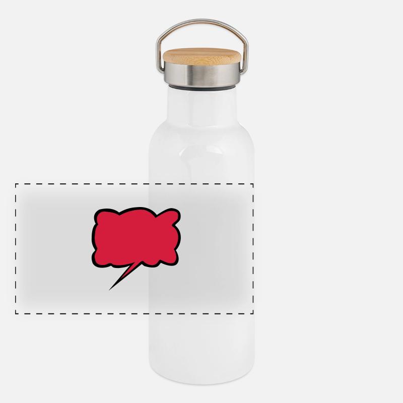 cartoon cloud, bulle BD Gourde isotherme avec bouchon en bambou