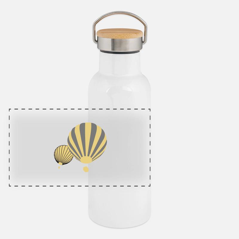 Panorama Thermosflasche mit Bambusdeckel