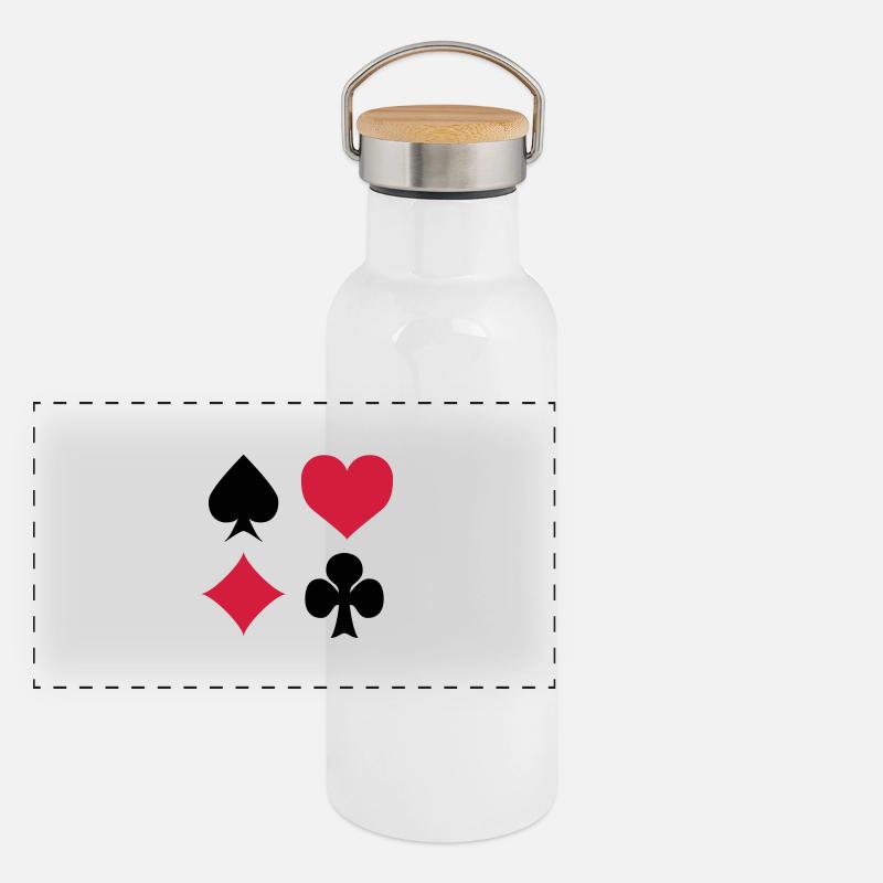 love_jeu_carte Gourde isotherme avec bouchon en bambou