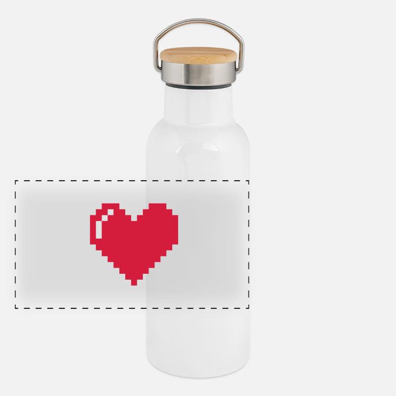 Pixel Love Panoramic Thermal Bottle with Bamboo Lid