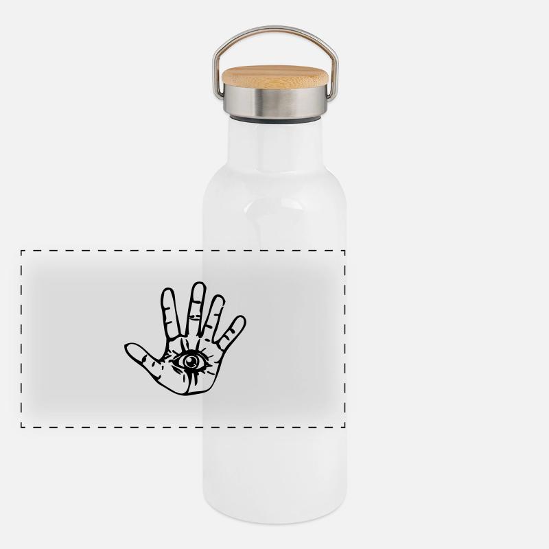 Seeing Hand Panoramic Thermal Bottle with Bamboo Lid