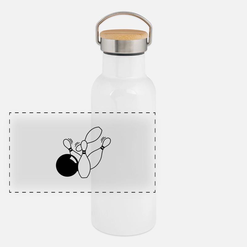 flying cone Panoramic Thermal Bottle with Bamboo Lid