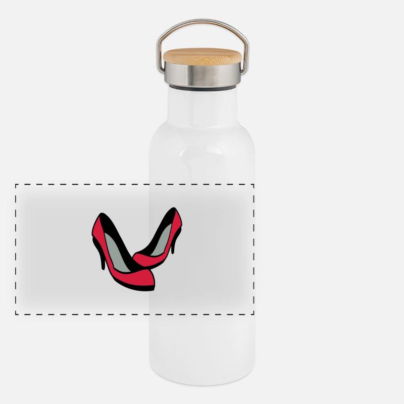 schuhe Panorama Thermosflasche mit Bambusdeckel