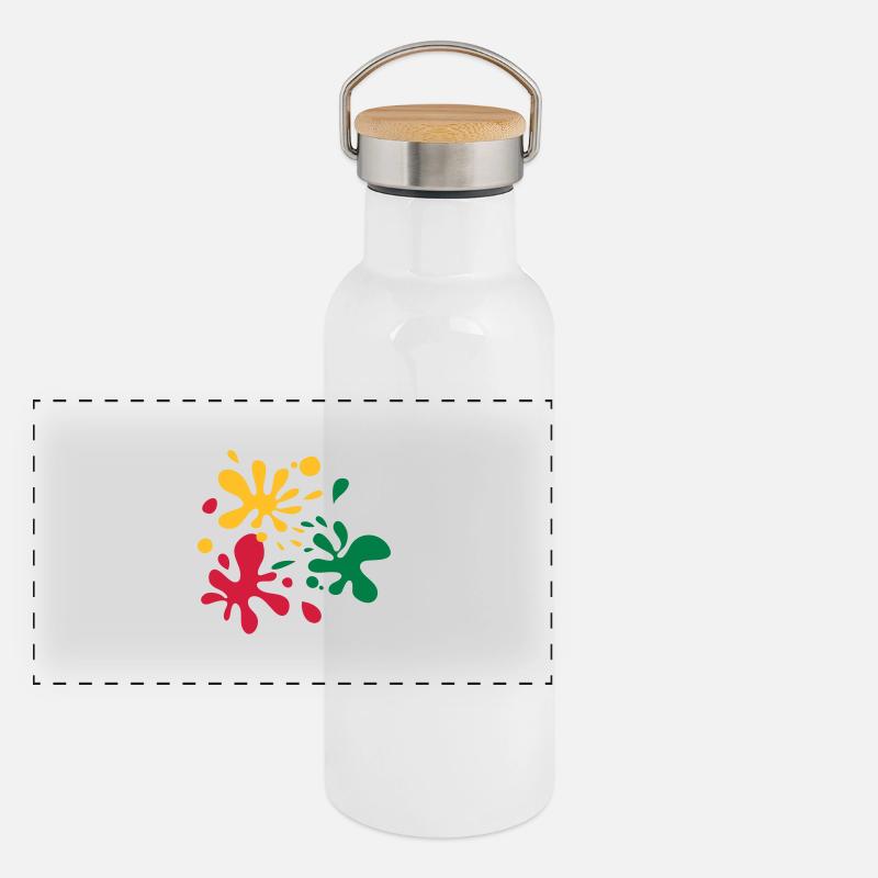 Paint Splats Panoramic Thermal Bottle with Bamboo Lid