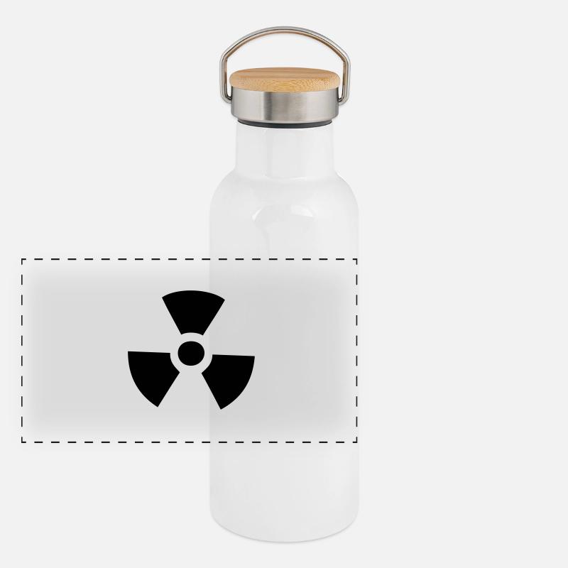 nucléaire radioactif atomique Gourde isotherme avec bouchon en bambou