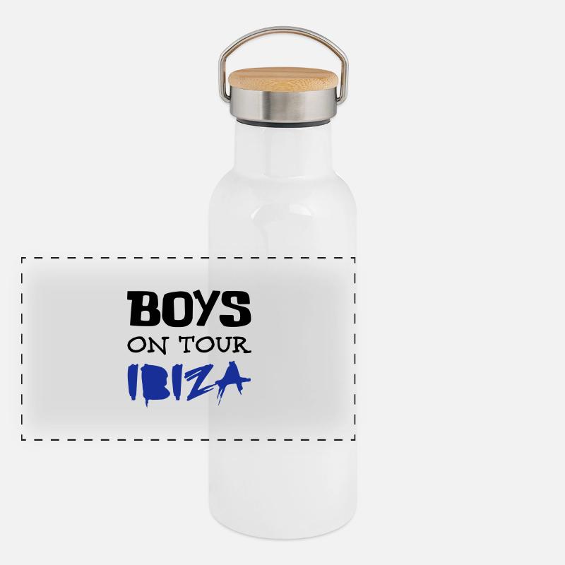 Ibiza Panorama Thermosflasche mit Bambusdeckel