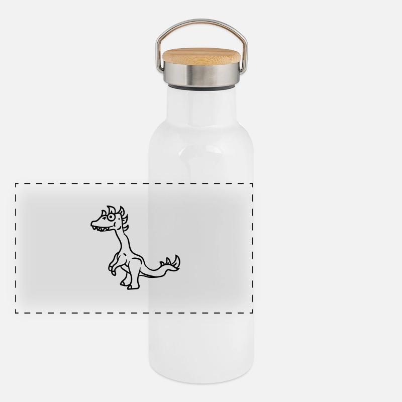 Dangerous predators Raptor Dino Panoramic Thermal Bottle with Bamboo Lid