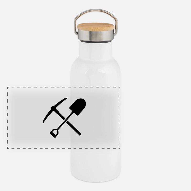 Bergbau Panorama Thermosflasche mit Bambusdeckel
