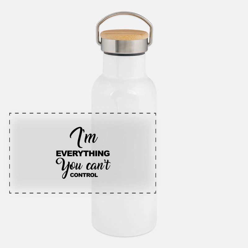 Can't Control Panorama Thermosflasche mit Bambusdeckel