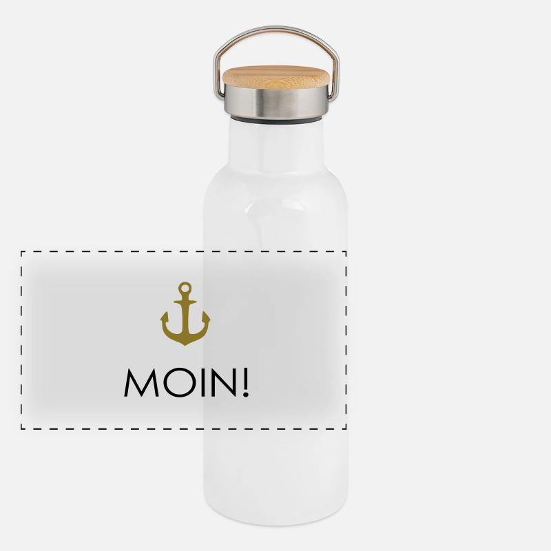 MOIN Anker 1-- Panorama Thermosflasche mit Bambusdeckel
