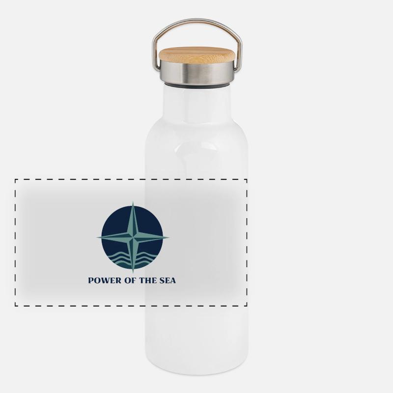 TSHIRT COOL, LE POUVOIR DE LA MER Gourde isotherme avec bouchon en bambou