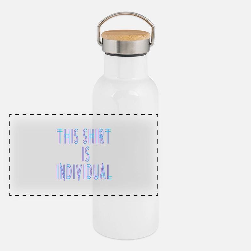 Custom Design Fun Saying Panoramic Thermal Bottle with Bamboo Lid