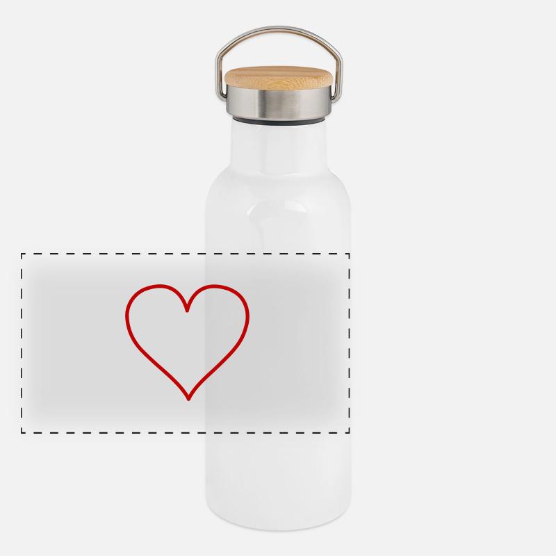 Panorama Thermosflasche mit Bambusdeckel