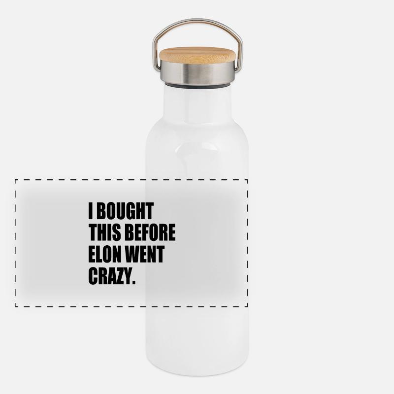 i bought this before elon went crazy Panorama Thermosflasche mit Bambusdeckel