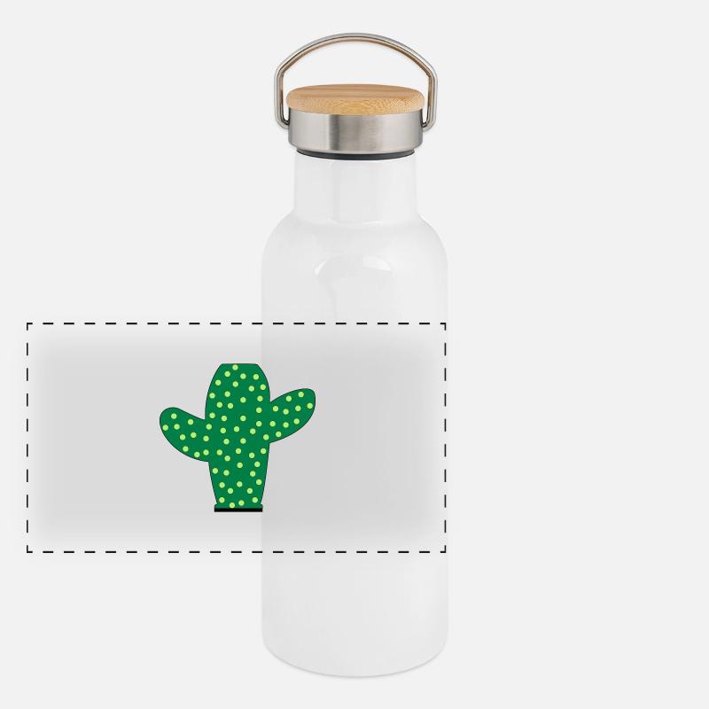 Cactus épineux Gourde isotherme avec bouchon en bambou