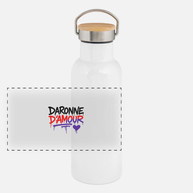 daronne d'amour Gourde isotherme avec bouchon en bambou