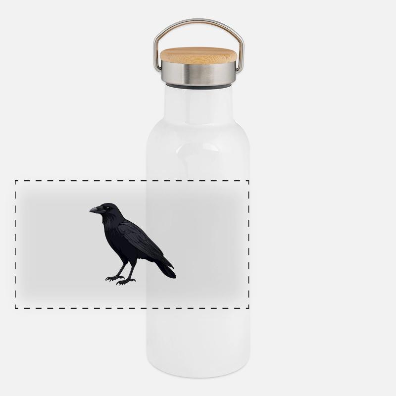 Panorama Thermosflasche mit Bambusdeckel