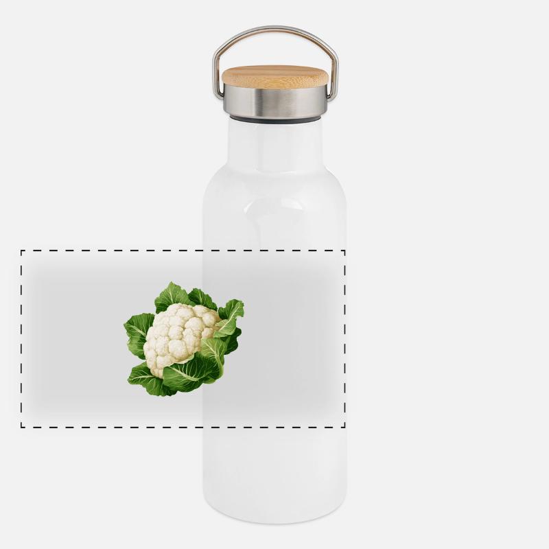 Chou-fleur Gourde isotherme avec bouchon en bambou