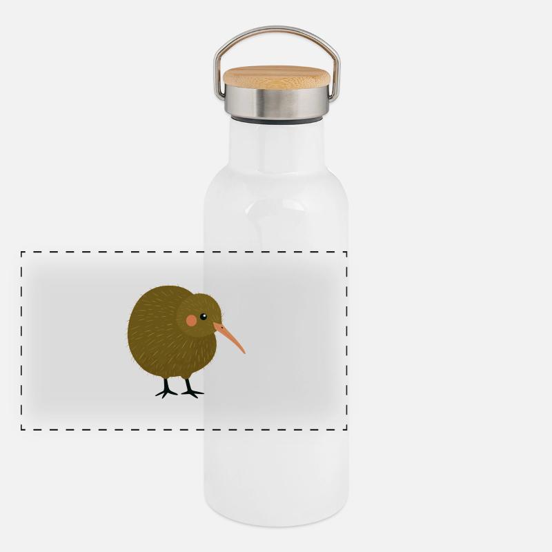 Panorama Thermosflasche mit Bambusdeckel
