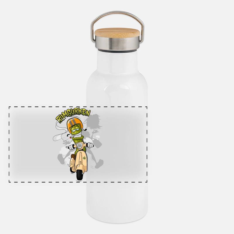 Rumgurken Panorama Thermosflasche mit Bambusdeckel