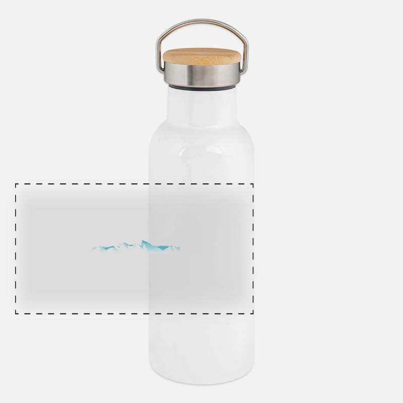 Mountain Panoramic Thermal Bottle with Bamboo Lid