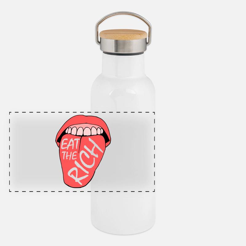Eat the rich Panoramic Thermal Bottle with Bamboo Lid