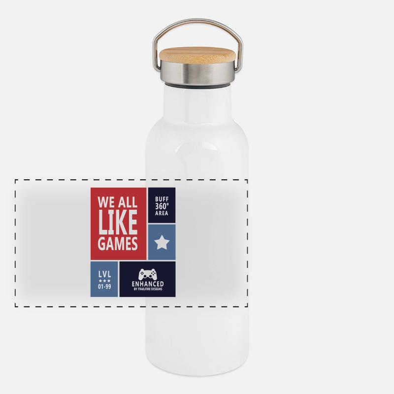 We all like games Panoramic Thermal Bottle with Bamboo Lid