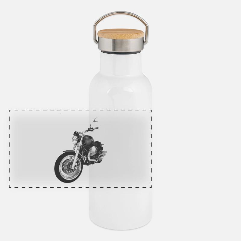 moto Gourde isotherme avec bouchon en bambou
